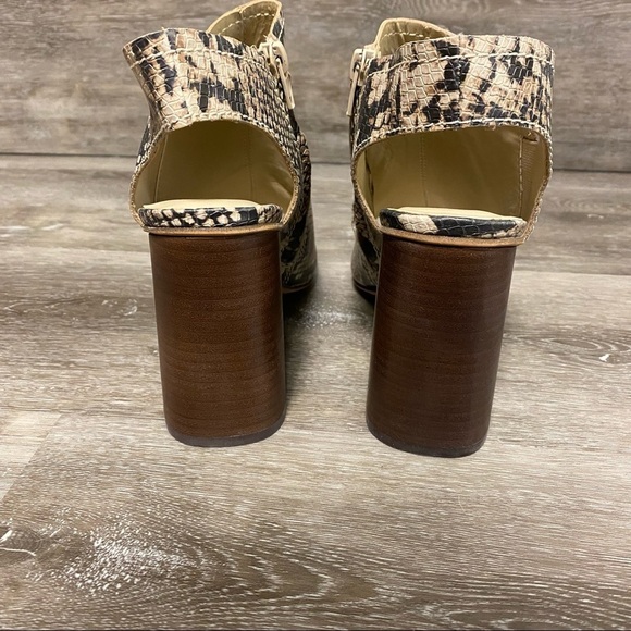 Treasure & Bond | Hayley Snakeskin Block Heel Sandals Size 9M - Picture 5 of 10